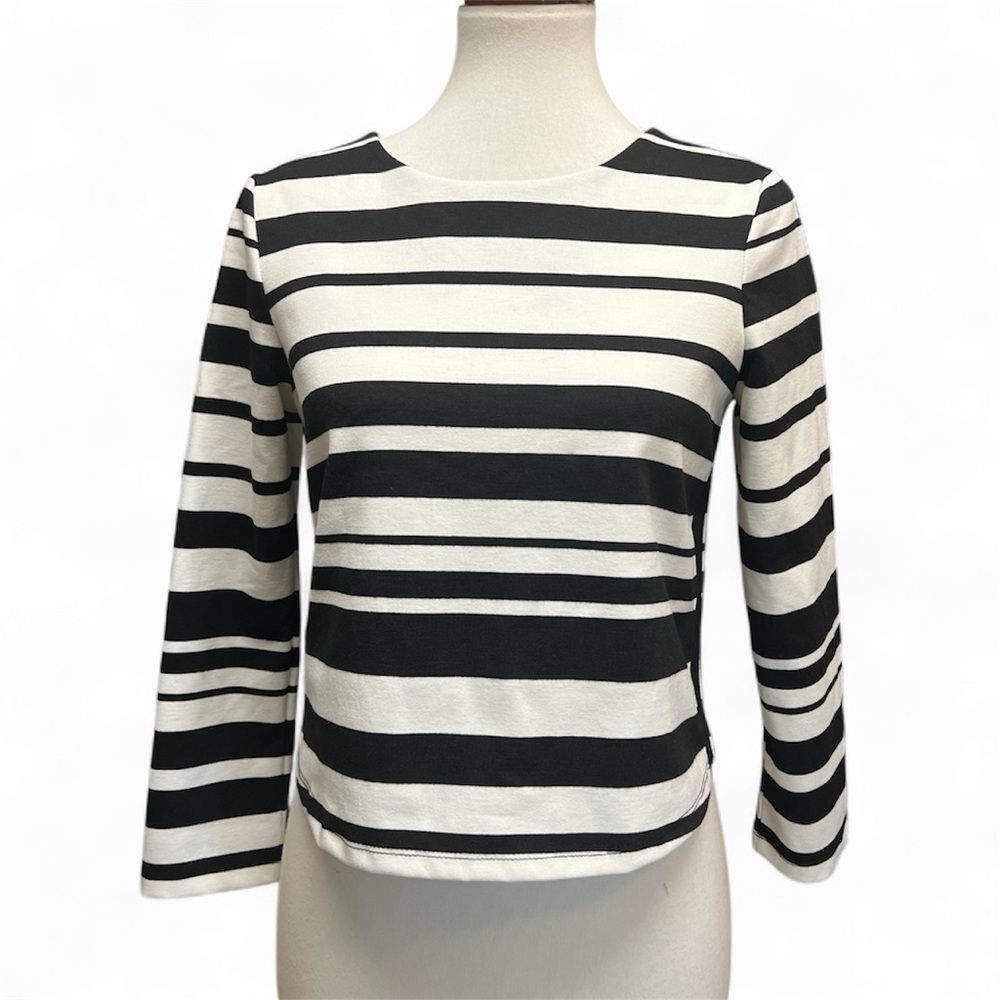Sam Edelman Black & White Striped “Graphic Play” Top (Size S) – NWT